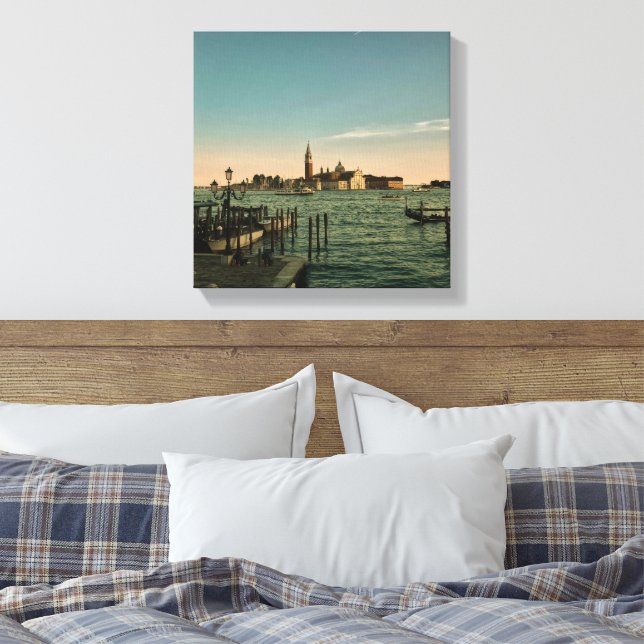 Impressão Em Tela Pôr do sol em Veneza  (Insitu(Quarto))