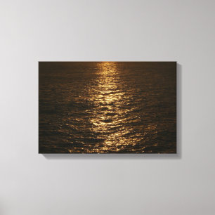 Impressão Em Tela Pôr do Sol na Água Fotografia Abstrata do Oceano