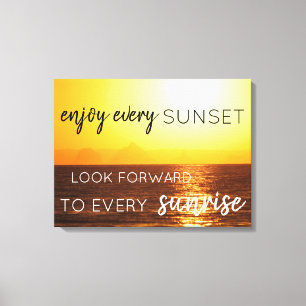 Impressão Em Tela Por do sol na arte da parede das montanhas com