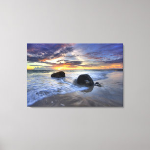 Impressão Em Tela Por do sol na praia de Kedonganan