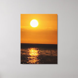 Impressão Em Tela Pôr do sol no mar