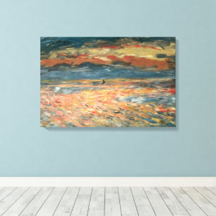 Impressão Em Tela Pôr do sol no mar por Pierre Renoir, Arte Fina Vin