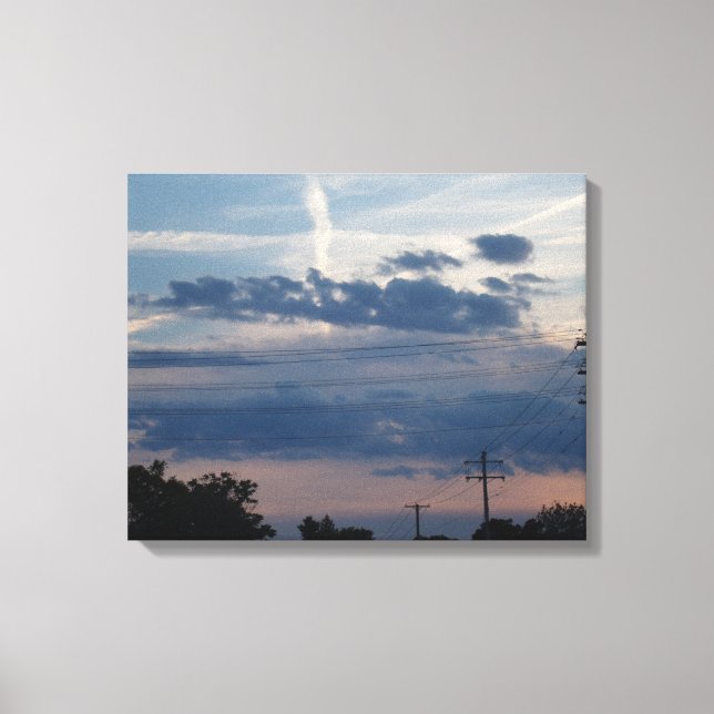 Impressão Em Tela Pôr do sol no meio-oeste (Frente)