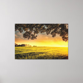 Impressão Em Tela Pôr do sol numa paisagem rural