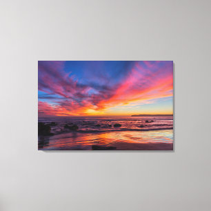 Impressão Em Tela Pôr do sol sobre o Pacífico a partir de Coronado 2