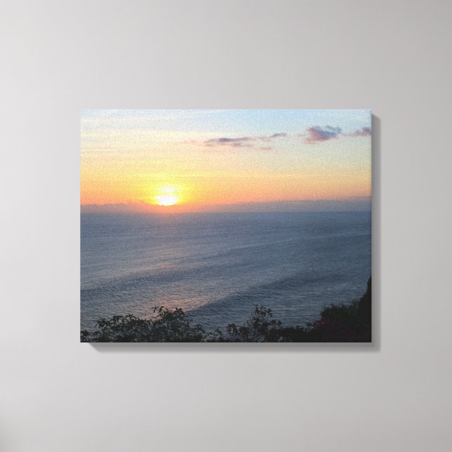 Impressão Em Tela pôr do sol tropical (Frente)