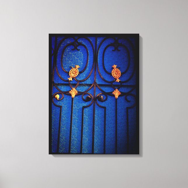 Impressão Em Tela Porta Azul (Frente)