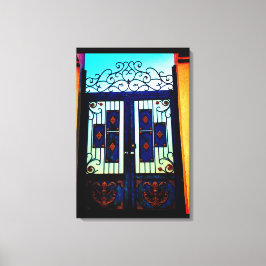 Impressão Em Tela Porta Azul