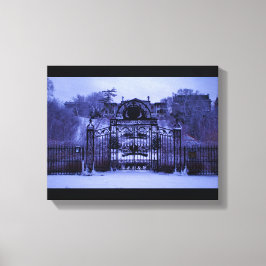 Impressão Em Tela Porta de inverno de neve