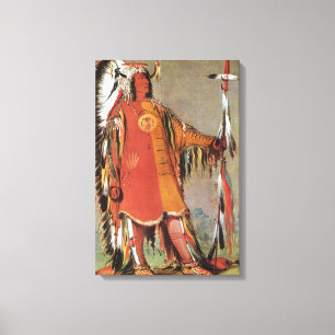 Impressão Em Tela Portait do chefe indiano Mato-Tope por George