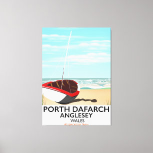 Impressão Em Tela Porth Dafarch, poster das viagens vintage de