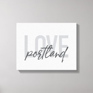 Impressão Em Tela Portland de amor moderno, simples, urbano e legal