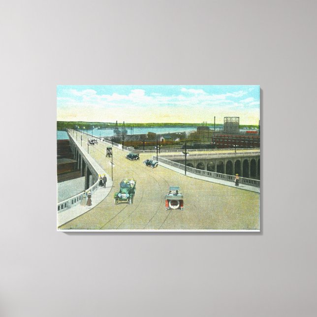 Impressão Em Tela Portland, MaineView do Monumento Longfellow (Frente)