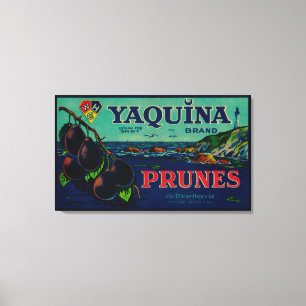 Impressão Em Tela Portland, Oregon Yaquina Prune Label