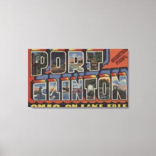 Impressão Em Tela Porto Clinton, Ohio - Lago Erie