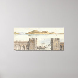 Impressão Em Tela Porto de Arona (1795) Charles Gore