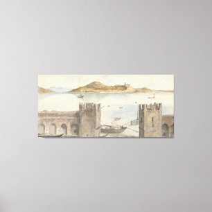 Impressão Em Tela Porto de Arona (1795) Charles Gore