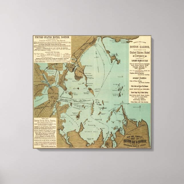 Impressão Em Tela Porto de Boston (Frente)