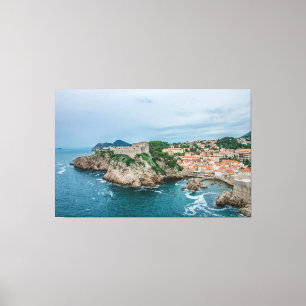 Impressão Em Tela Porto de Dubrovnik e centro urbano