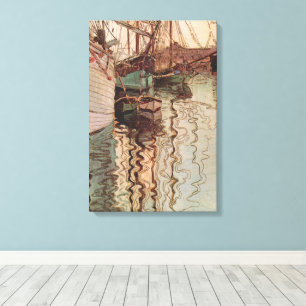 Impressão Em Tela Porto de Trieste por Egon Schiele, Vintage Art