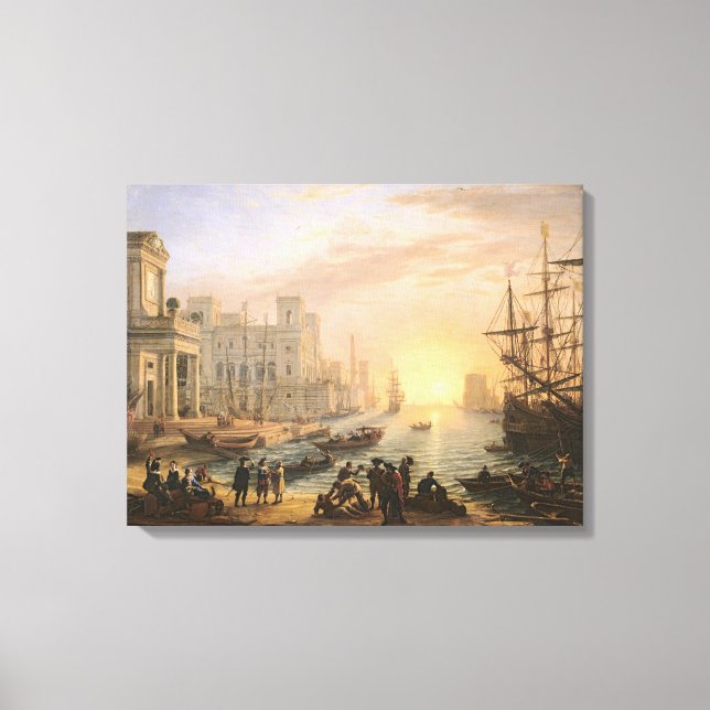 Impressão Em Tela Porto do mar em Sunset, 1639 (Frente)