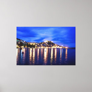 Impressão Em Tela Porto iluminado em Sibenik, Croácia