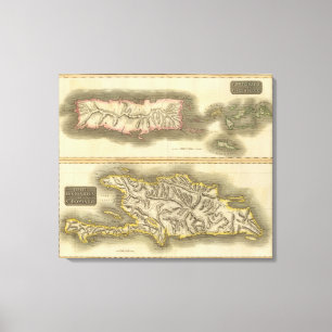 Impressão Em Tela Porto Rico, ilhas do Virgin, Hispaniola