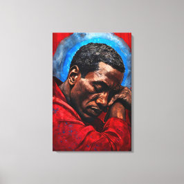 Impressão Em Tela Porträt eines Emotionalen Schwarzen Mannes