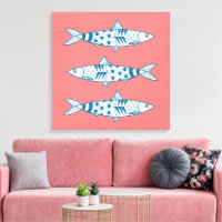 Português Lisboa Sardinha Padrão Azulejos Rosa