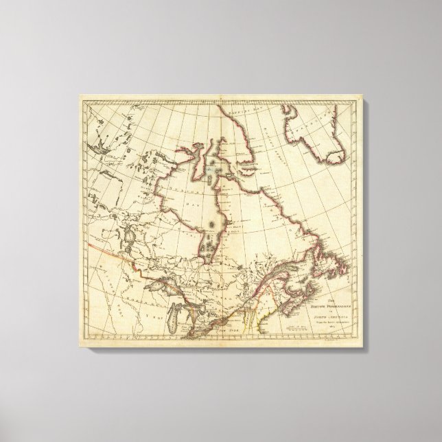 Impressão Em Tela Posse Britânica na América do Norte (Frente)