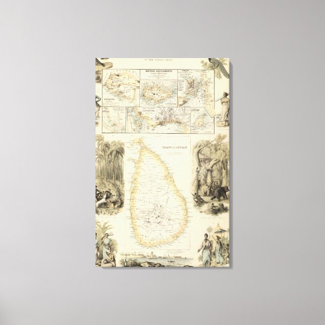 Impressão Em Tela Posse Britânica no Mar Índio (Frente)