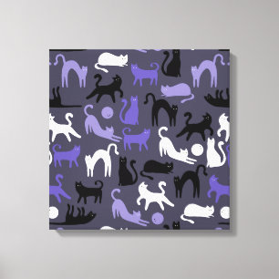 Impressão Em Tela Posse de Gato Gótico Adorável em Ioga