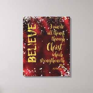 Impressão Em Tela Posso Fazer Tudo Através Da Escritura KJV Do Crist