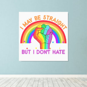 Impressão Em Tela Posso ser Hetero, mas não odeio o orgulho LGBTQIA