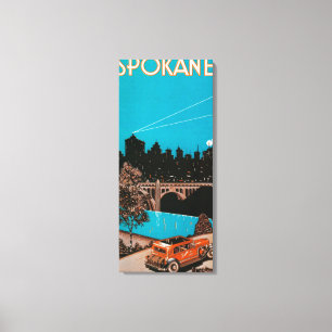 Impressão Em Tela Poster #1Spokane da propaganda de Spokane, WA
