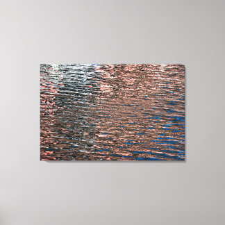 Impressão Em Tela Pôster Abstrato de Reflexos de Água em Cor