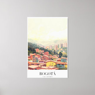 Impressão Em Tela Poster Bogota Colombia Vintage