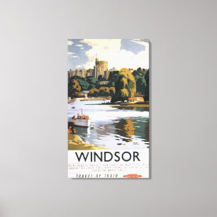 Impressão Em Tela Poster britânico de Tamisa do castelo de Windsor