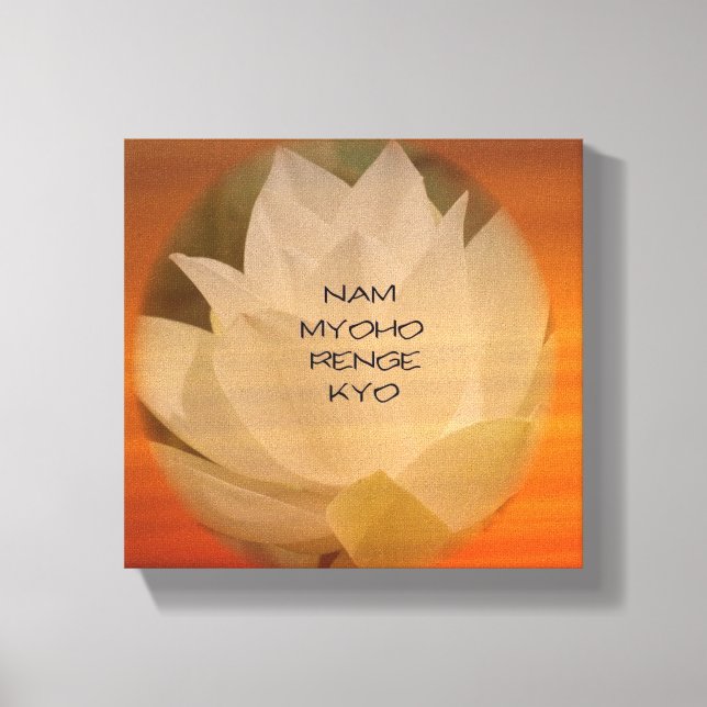 Impressão Em Tela Poster Budista SGI - Lotus "Nam Myoho Renge Kyo" (Frente)