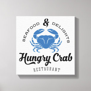 Impressão Em Tela Poster com fome do restaurante do caranguejo