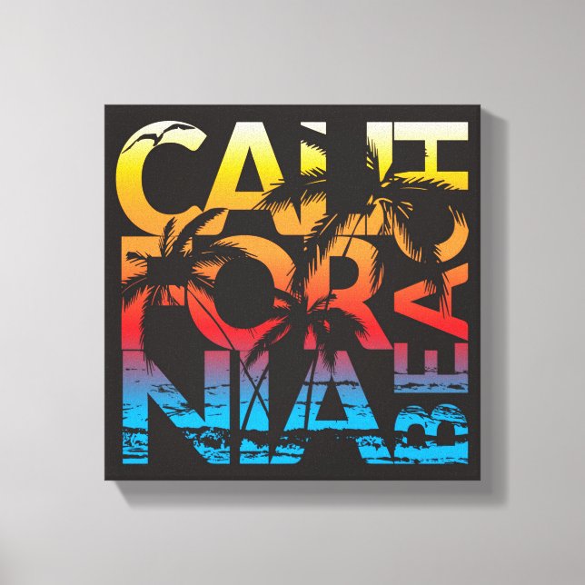 Impressão Em Tela Poster da Califórnia Beach (Frente)