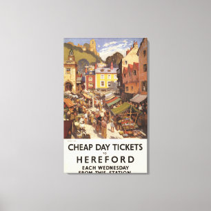 Impressão Em Tela Poster da estrada de ferro da cena do mercado