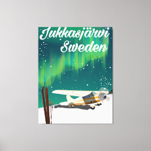 Impressão Em Tela Poster das férias da aurora boreal da suecia de