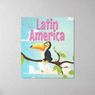 Impressão Em Tela Poster das viagens vintage da América Latina