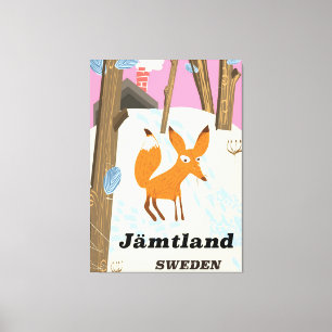 Impressão Em Tela Poster das viagens vintage da suecia de Jämtland