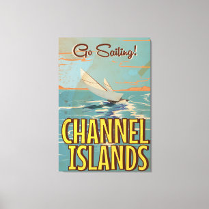 Impressão Em Tela Poster das viagens vintage das ilhas channel
