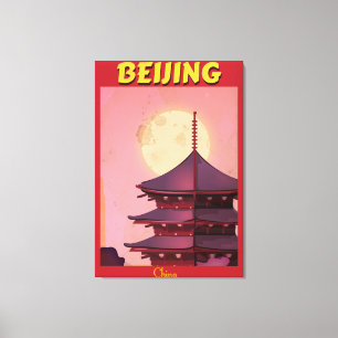 Impressão Em Tela Poster das viagens vintage de Beijing China