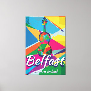 Impressão Em Tela Poster das viagens vintage de Belfast, Irlanda do