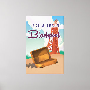 Impressão Em Tela Poster das viagens vintage de Blackpool