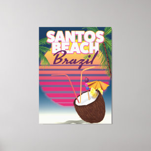 Impressão Em Tela Poster das viagens vintage de Brasil da praia de